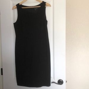 Eileen Fisher black tank with asymmetric neckline